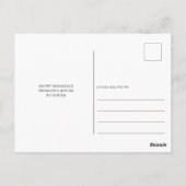 モダンScript Happy New Yearフォトホリデー ポストカード (裏面)