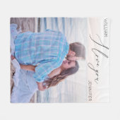 モダンScript I Love Youフォトフリースブランケット フリースブランケット (正面(横))