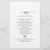 モダンScript I Spyの写真結婚スカベンジャー狩り チラシ (正面)