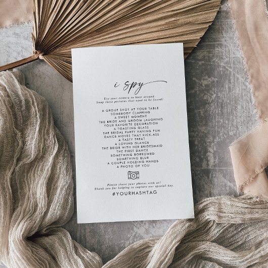 モダンScript I Spyの写真結婚スカベンジャー狩り チラシ