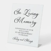 モダンScript 'In Loving Memory'メモリアル記号 台座サイン (正面)