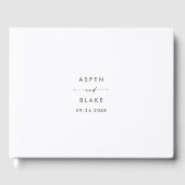 モダンScript Monogramの結婚ゲストブック ゲストブック (正面)