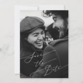 モダンScript Photoエレガント日付の保存 (裏面)