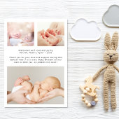 モダンScript Photoオーバーレイ誕生 案内状