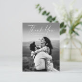 モダンScript Photo結婚's Thank You ポストカード (スタンド正面)
