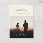 モダンScript Photo結婚's Thank You 名刺 (裏面)