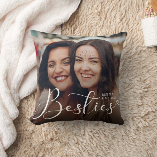 モダンScript Photo Besties Gift クッション (ブランケット)
