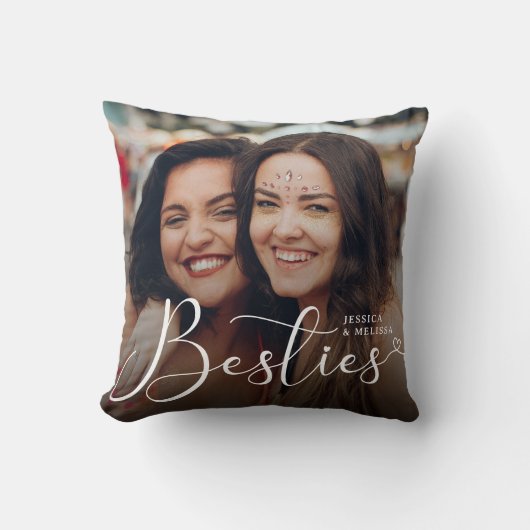モダンScript Photo Besties Gift クッション (正面)