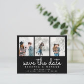 モダンscript photo chic日付を保存 ポストカード (スタンド正面)