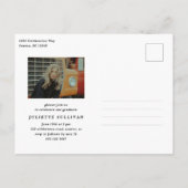 モダンScript Photo Collage卒業 インビテーションポストカード (裏面)