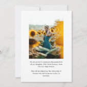 モダンScript Photo Collage卒業 案内状 (裏面)