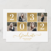モダンScript Photo Collage 2025卒業 案内状 (正面/裏面)