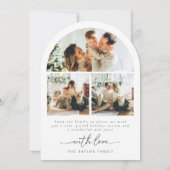 モダンScript Photo Family Christmas Card 招待状 (裏面)