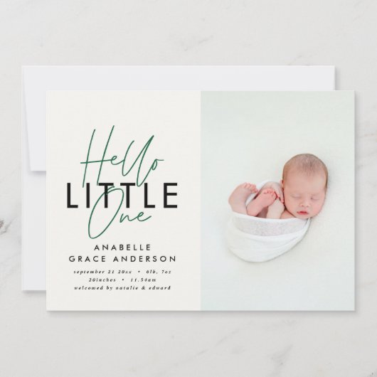 モダンscript photo hello little one (正面)