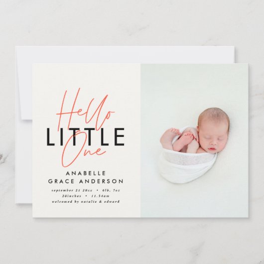 モダンscript photo hello little one (正面)