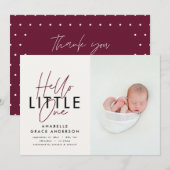 モダンscript photo hello little one (正面/裏面)
