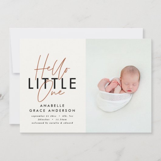 モダンscript photo hello little one (正面)