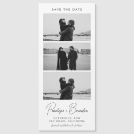 モダンScript Photo Strip Magnetic結婚's