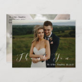 モダンScript Photo Thank Youポストカード ポストカード (正面/裏面)