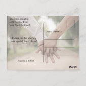 モダンScript Photo Thank Youポストカード ポストカード (裏面)