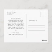 モダンScript Photo's 結婚 Thank Youポストカード ポストカード (裏面)