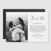 モダンScript Photo's 結婚 Thank You Magnet (正面/裏面)