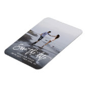 モダンScript Save the Date Photo マグネット (左側)