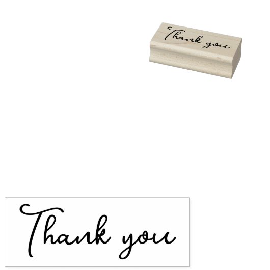 モダンScript Thank You Self-Inking Stamp ラバースタンプ (押印)