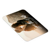 モダンScript Wedding日付の写真を保存 マグネット (右側)