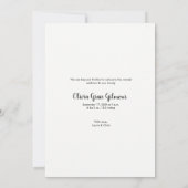 モダンScript Welcoming Baby Girl Photo誕生 案内状 (裏面)