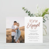 モダンScript We're Photo婚約した婚約パーティ 招待状 (スタンド正面)