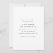 モダンScript We're Photo婚約した婚約パーティ 招待状 (裏面)