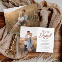 モダンScript We're Photo婚約した婚約パーティ