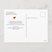 モダンScript What a Yearフォトコラージュ シーズンポストカード (裏面)