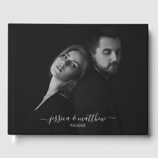 モダンScriptyモノクロ写真 ゲストブック (正面)