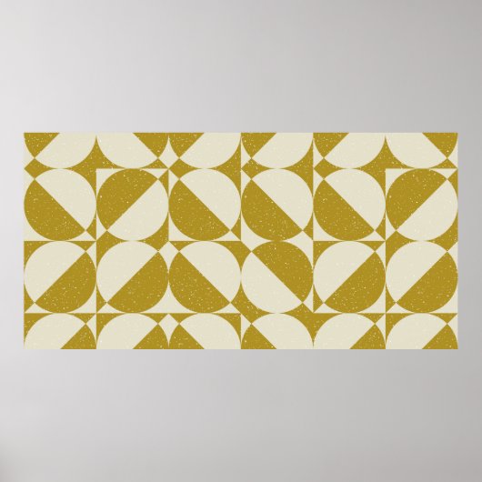 モダンseを用いた抽象芸術シームレスな幾何学的パターン ポスター (正面)