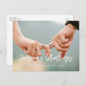 モダンSeason's Greetings holidayの写真 ポストカード (正面/裏面)