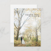 モダンSerif Thank You'結婚s Photo Card (正面/裏面)