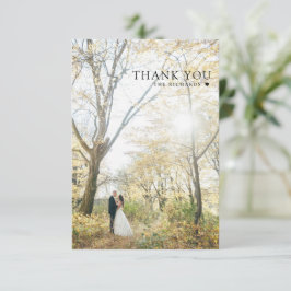 モダンSerif Thank You'結婚s Photo Card