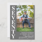 モダンSEVENTY 写真 70歳の誕生日パーティー 招待状 (正面)