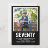 モダンSEVENTY 写真 70歳の誕生日パーティー 招待状 (正面)