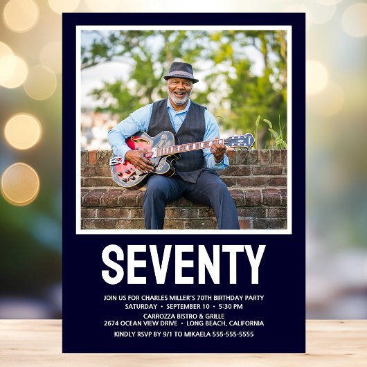 モダンSEVENTY 写真 70歳の誕生日パーティー 招待状