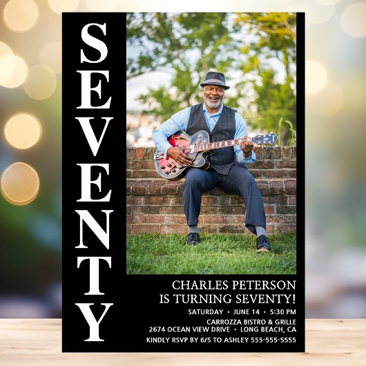 モダンSEVENTY 写真 70歳の誕生日パーティー 招待状