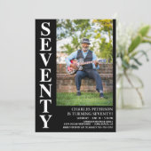 モダンSEVENTY 写真 70歳の誕生日パーティー 招待状 (スタンド正面)