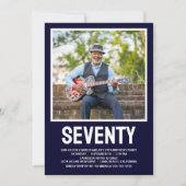 モダンSEVENTY 写真 70歳の誕生日パーティー 招待状 (正面)