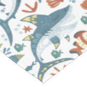 モダンSharksシームレスパターン誕生日キッズ テーブルクロス (アングル)
