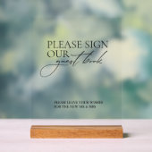 モダンSign Our Guest Book'結婚 S Acrylic Sign アクリルサイン (ニュートラル)