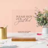 モダンSign Our Guest Book'結婚 S Acrylic Sign アクリルサイン (ウェディング)