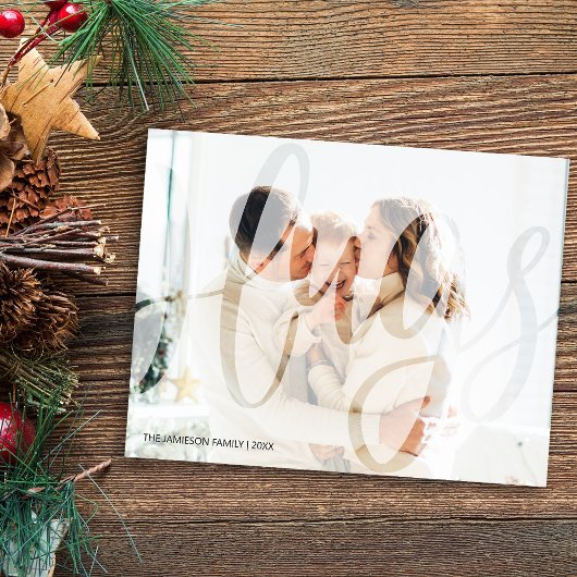 モダンSimplistic Hugs写真クリスマス シーズンカード