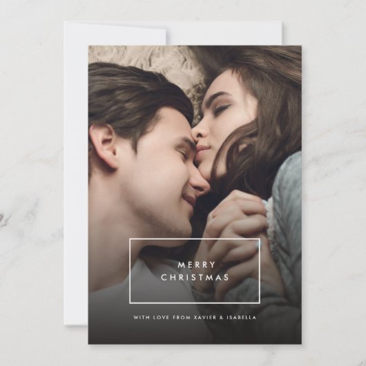 モダンSimplistic Photo Christmas Card シーズンカード (正面)